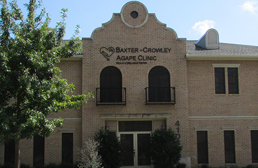 Exterior of the Baxter-Crowley Agape Clinic.